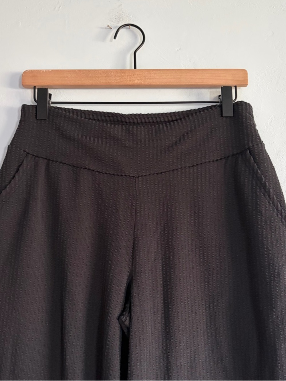 Toad&Co Chaka Wide Leg Pants Samba Texture Black - Picture 4 of 11